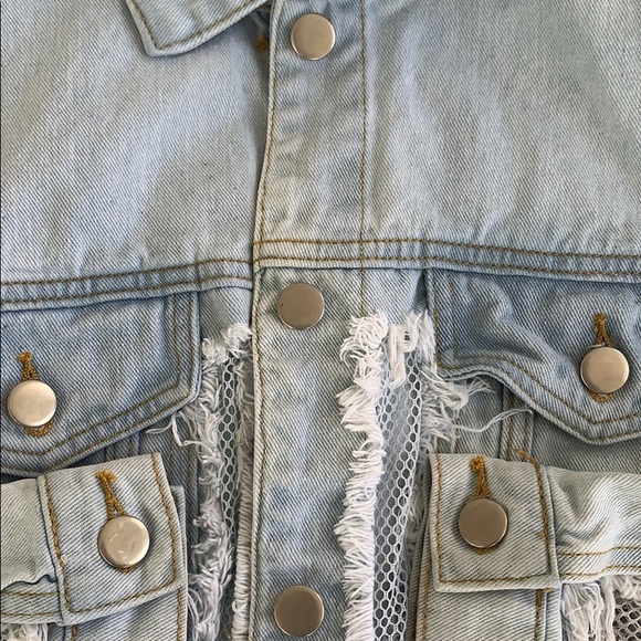 Mesh Jean Jacket - Picture 7 of 8